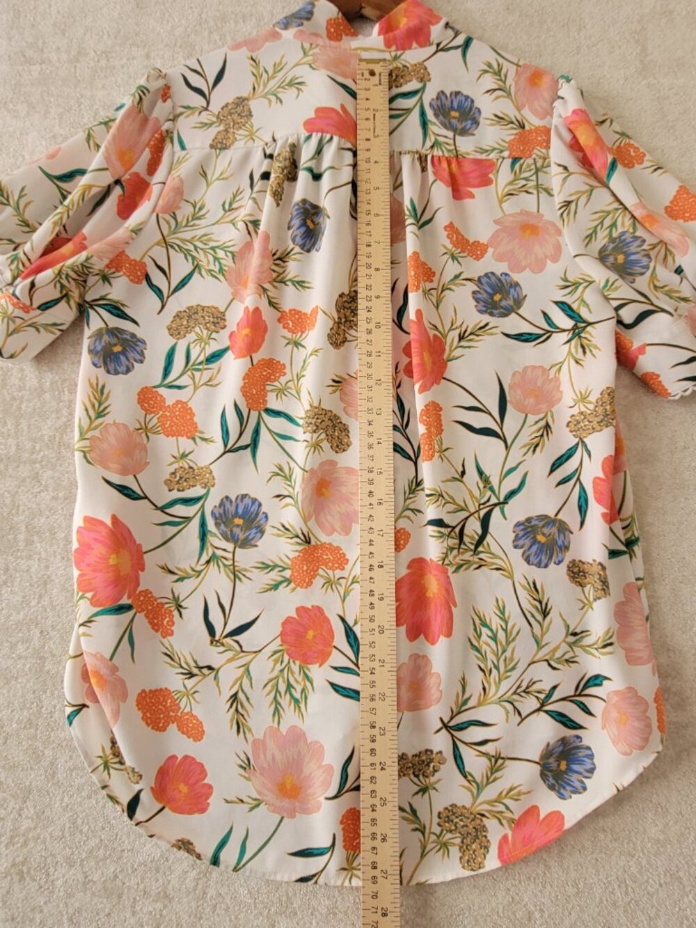 Kate Spade New York Blossom Floral Tie Blouse Womens Medium Pink FLAWS - Picture 10 of 16